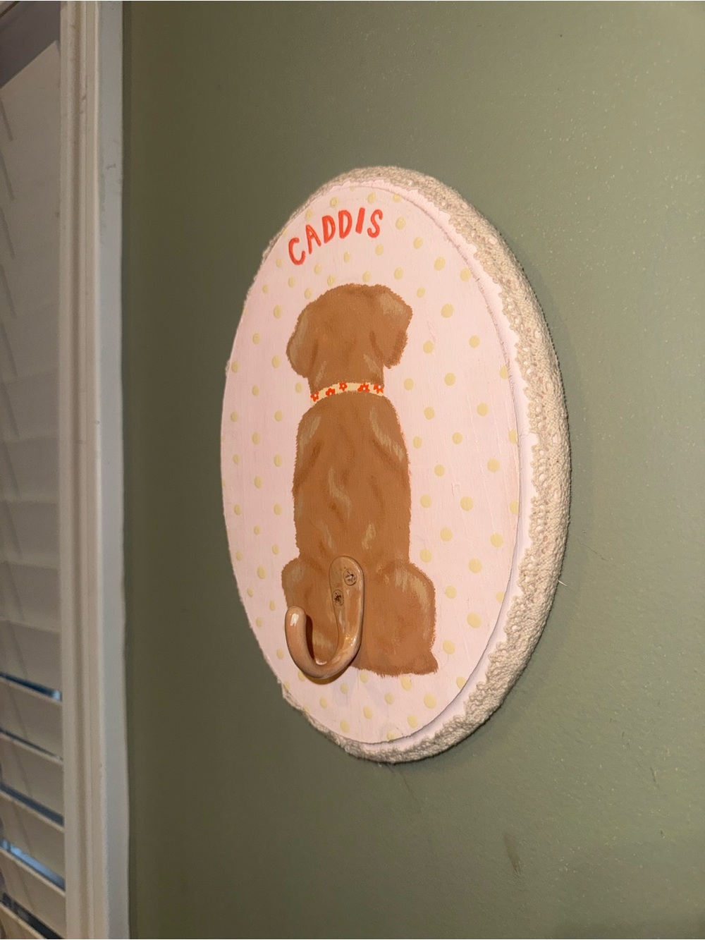 🐾 Custom Hand-Painted Pet Leash Holders & Portraits 🐾 Size Small (7in x 9in)